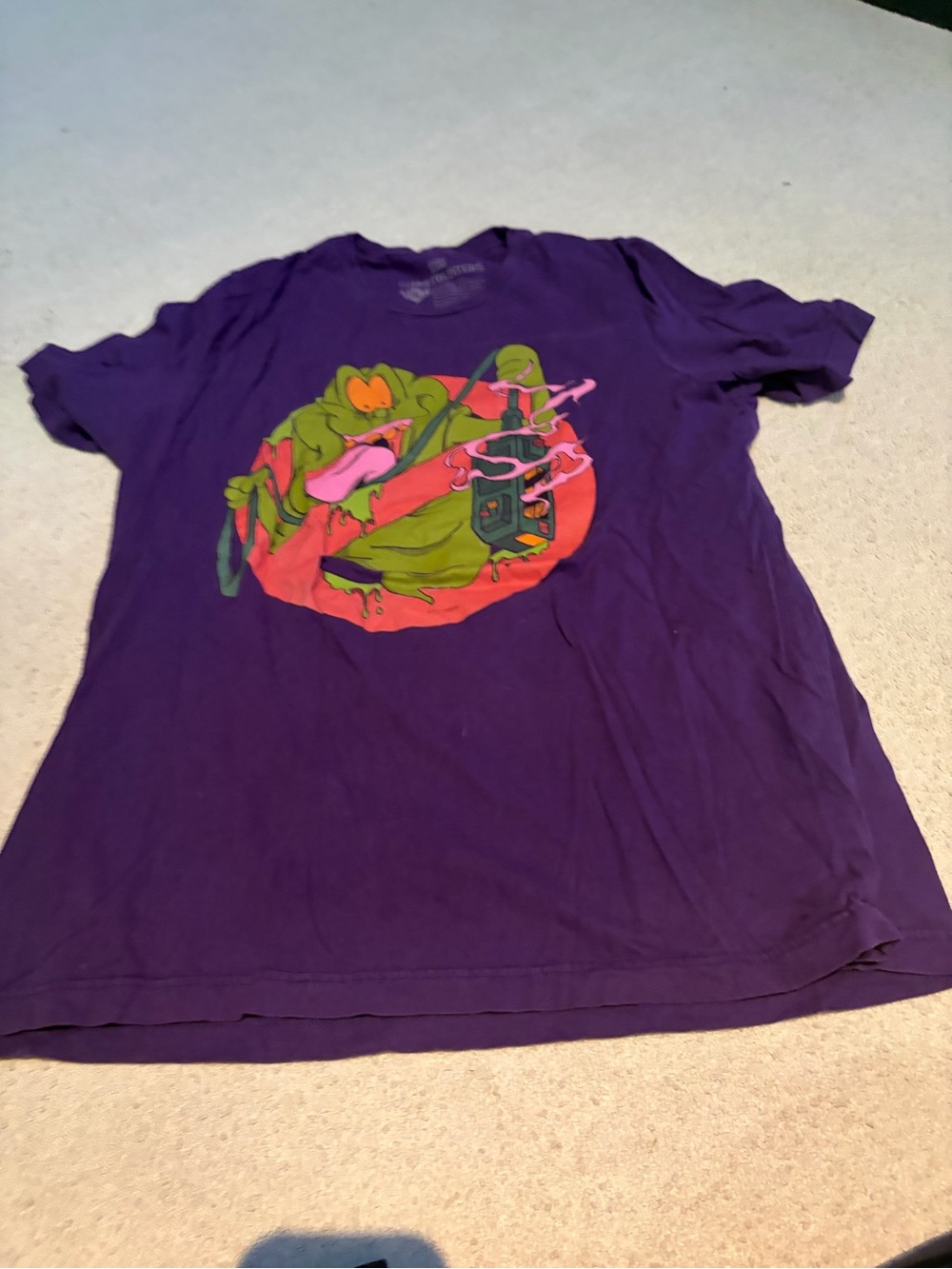 Columbia Purple Short Sleeve Tee with Green Graphic